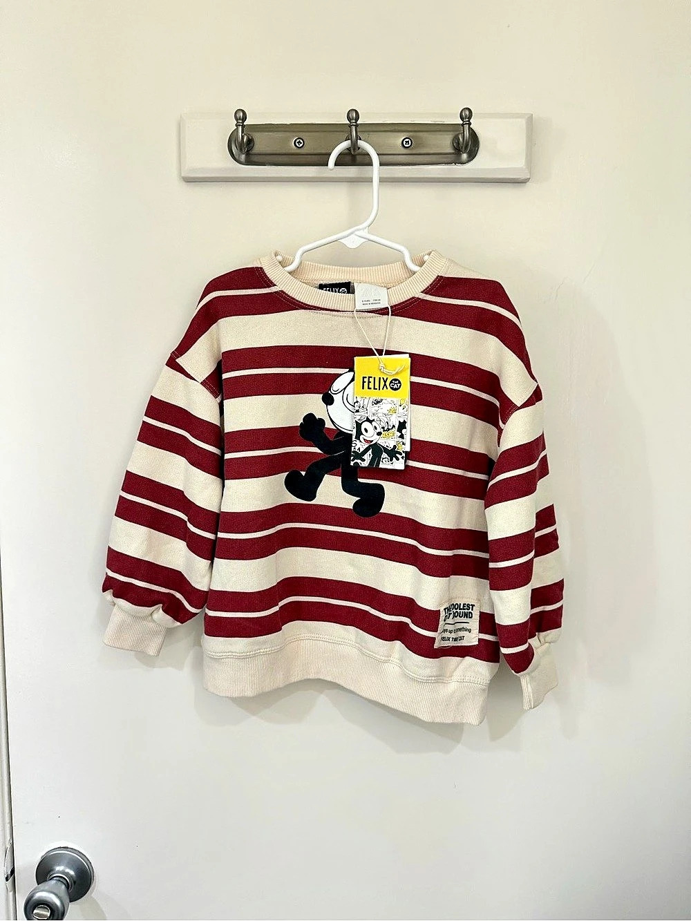 Zara Felix The Cat Striped Sweatshirt 5 Years